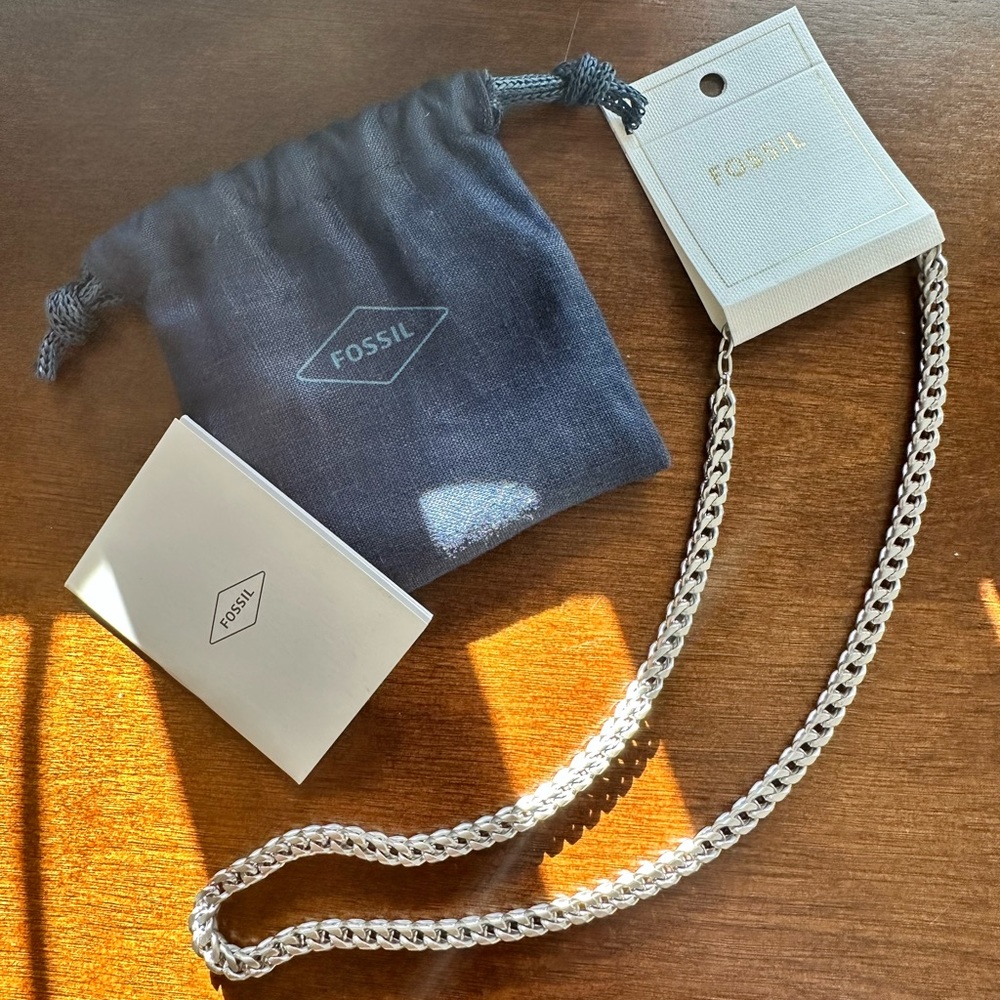 Fossil Chain Necklace Stainless Steel
